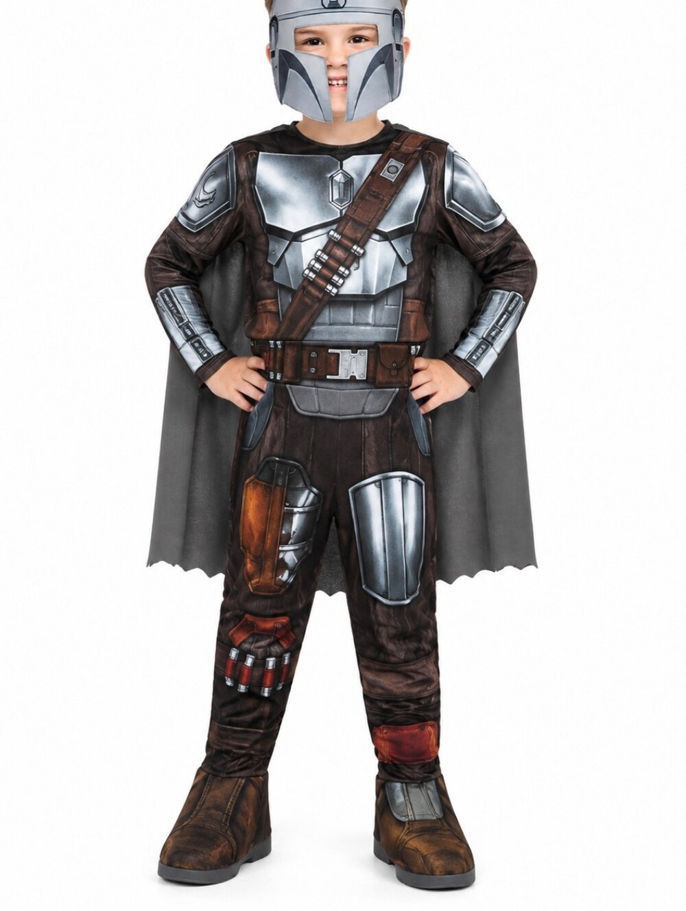 Star Wars Mandalorian Costume Toddler Rubies Jumpsuit Cape Mask Halloween NWOT